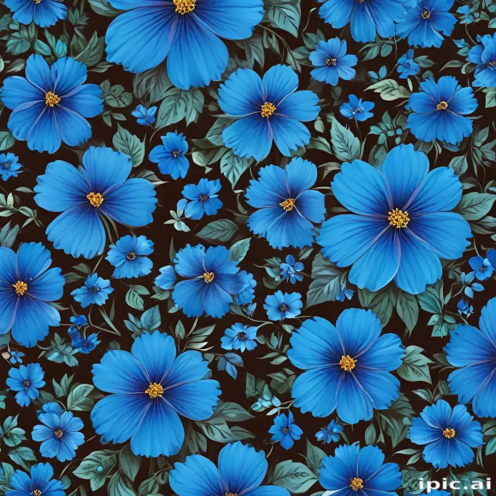 background blue flower wallpaper