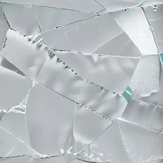 cracked glass transparent