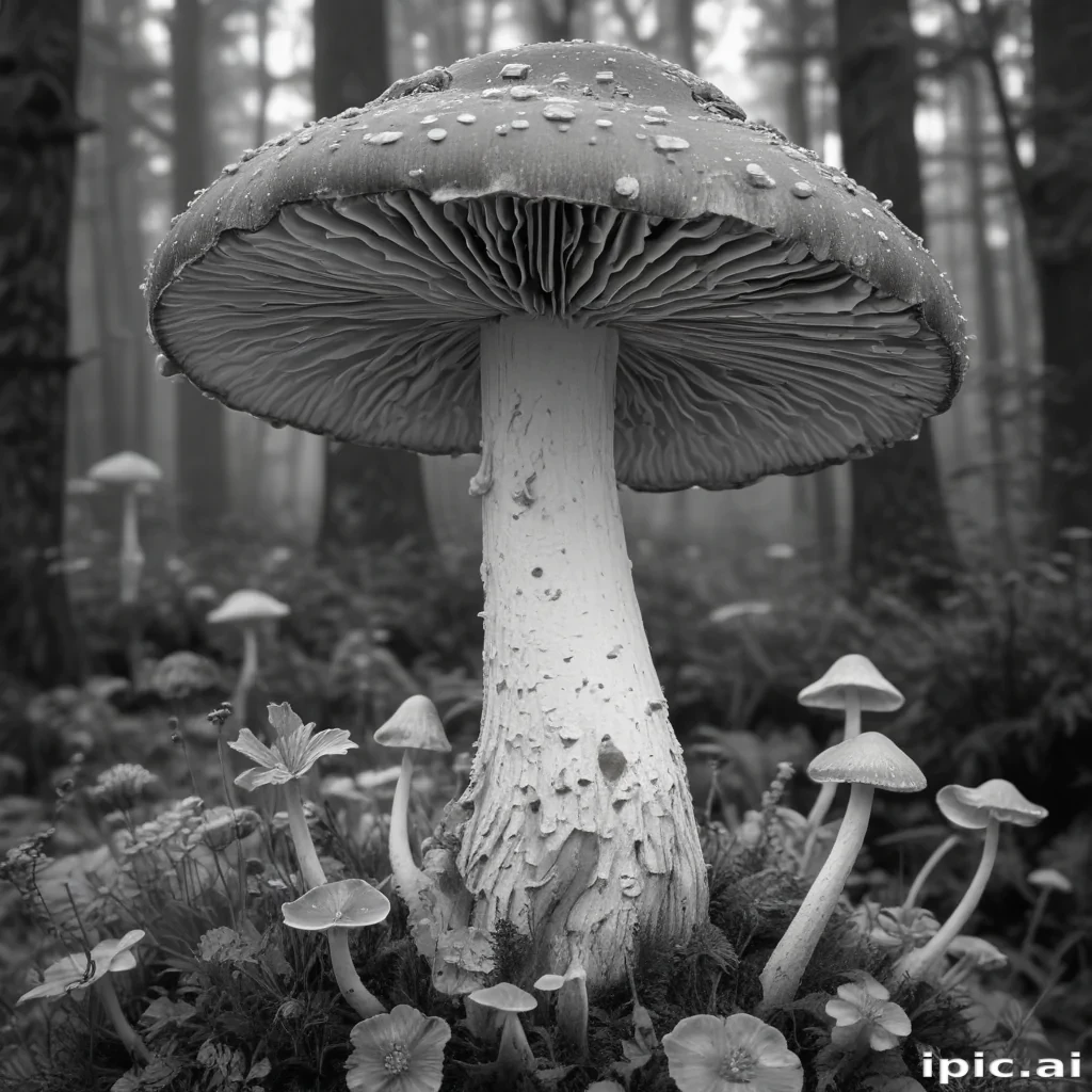 mushroom clip art black and white