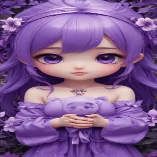 kawaii cute purple wallpaper
