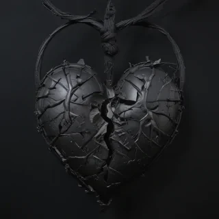 broken heart black