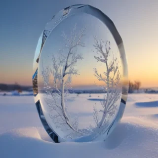 transparent snow