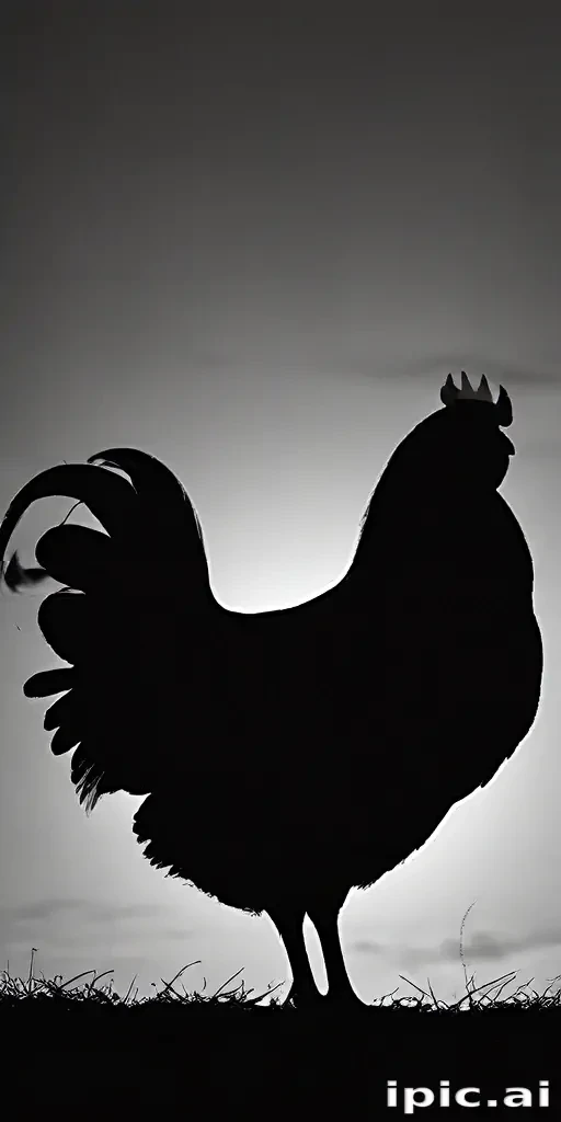 silhouette of a chicken