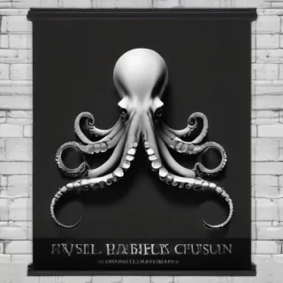 octopus clipart black and white