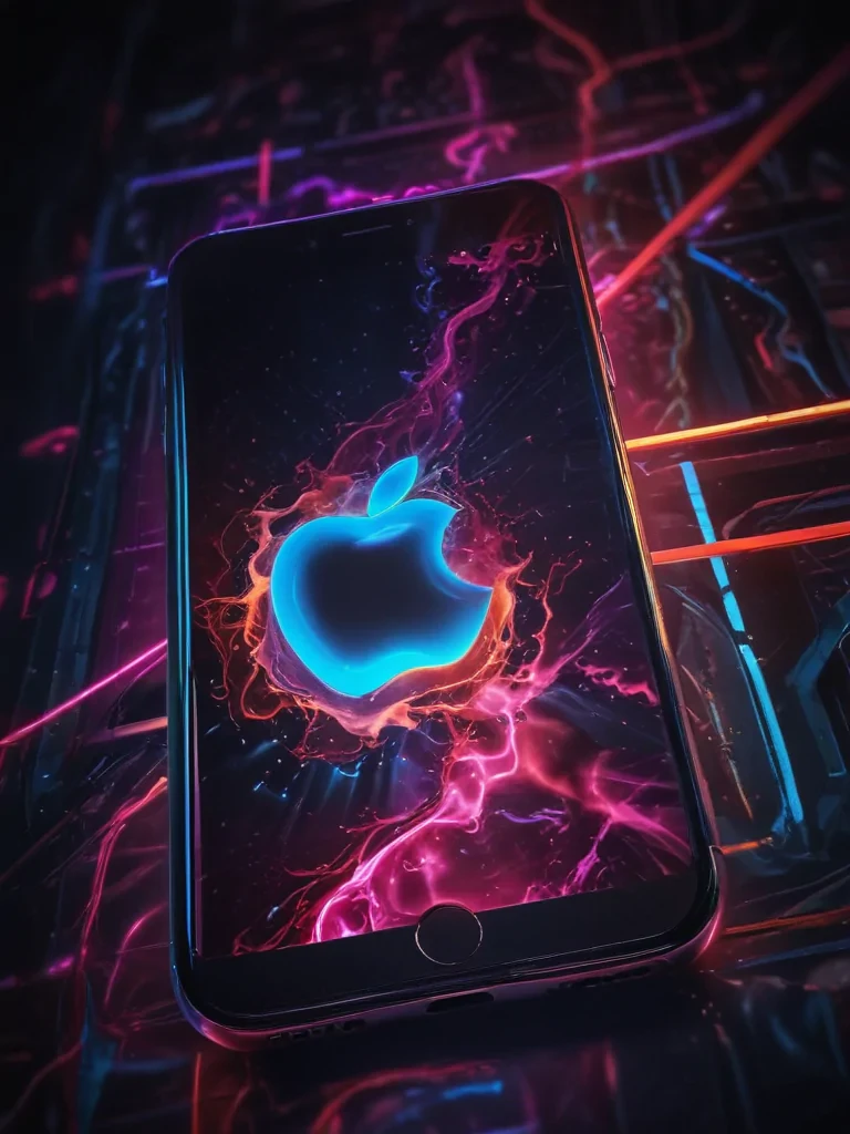 iphone neon wallpaper