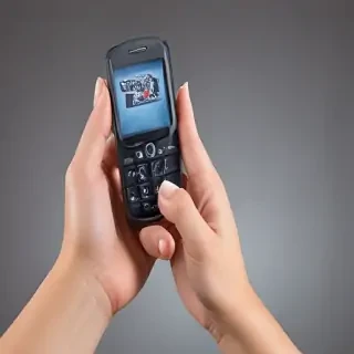 hand holding cell phone