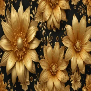 gold flowers png