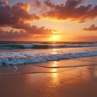 sunset on the beach backgrounds