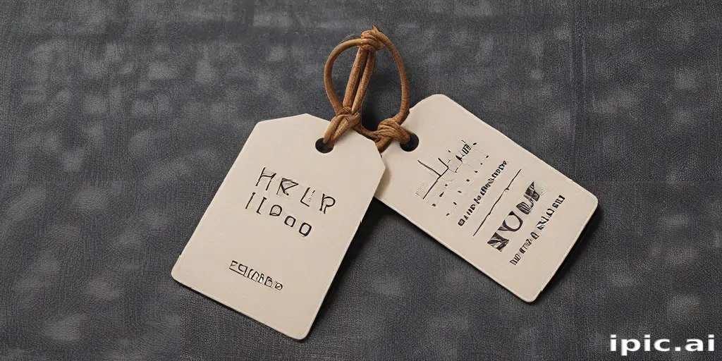 clothing tag mockup