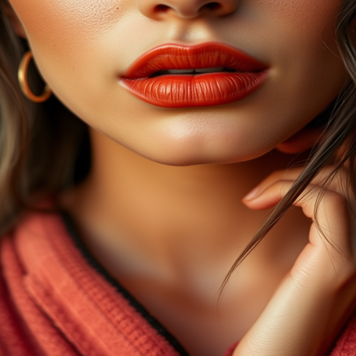 Matte terracotta lips with a suede-like texture, earthy and grounding, perfect for creating a bohemian-inspired look