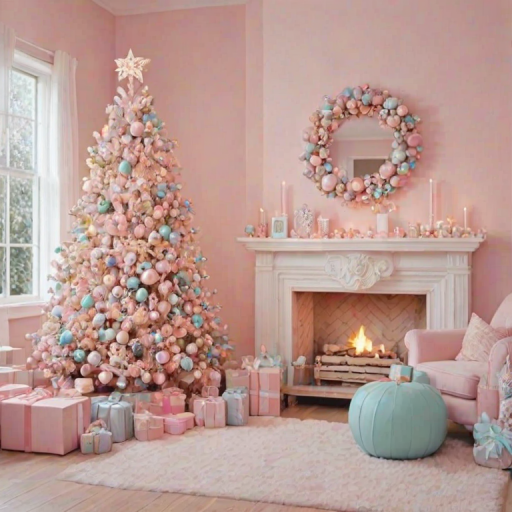 pastel aesthetic christmas wallpaper