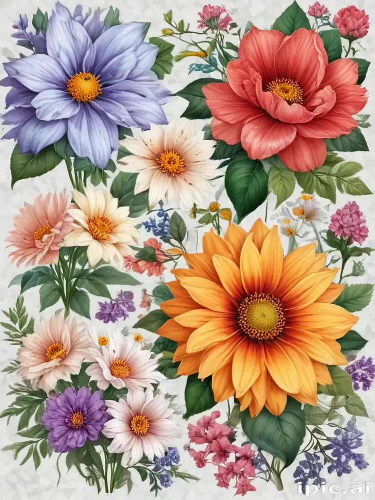 flowers clip art transparent background