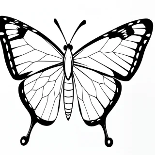 outline of butterfly