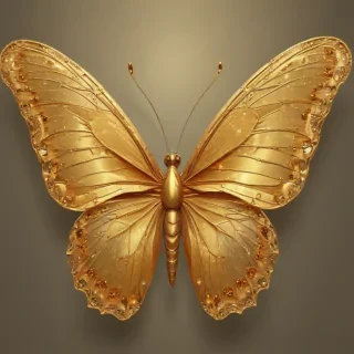 golden butterfly png
