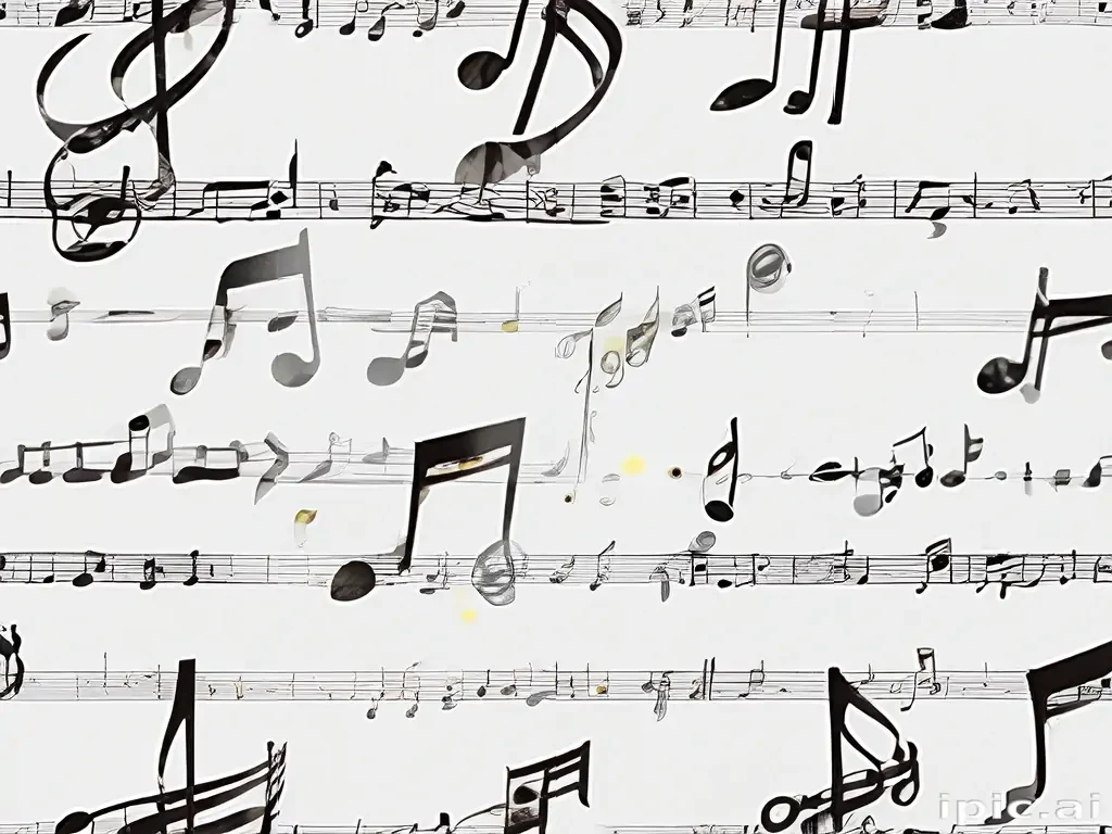 transparent music notes