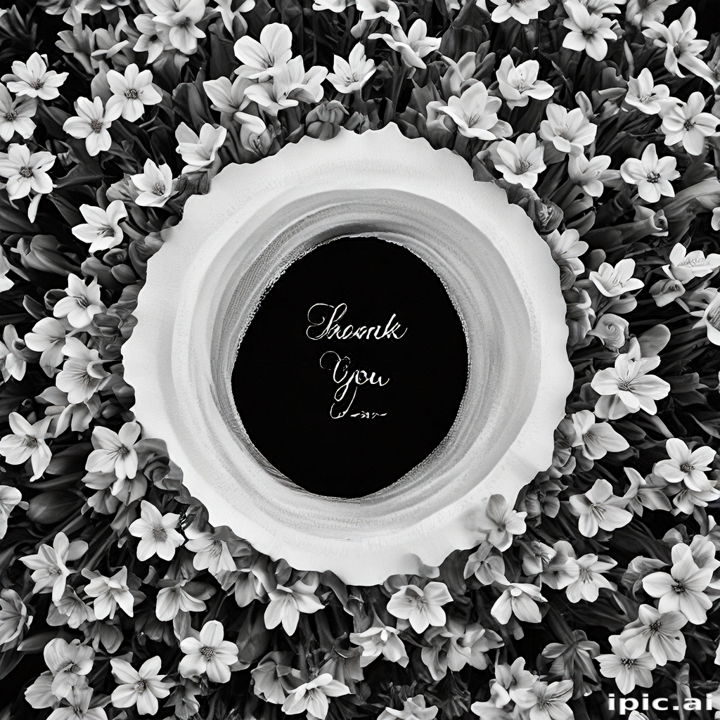 A Beautiful Floral Arrangement with a Heartfelt Thank You Message Centered