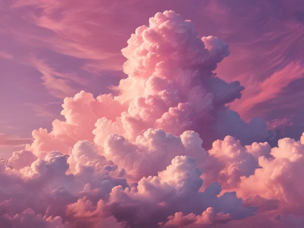 pink cloud background