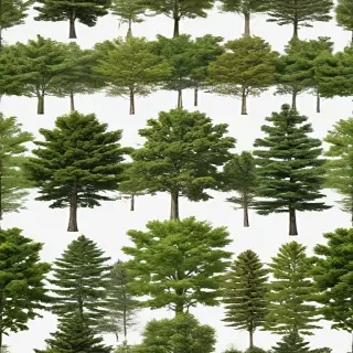 trees no background