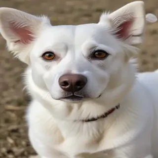 white dog
