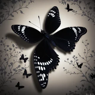 black butterfly wallpaper