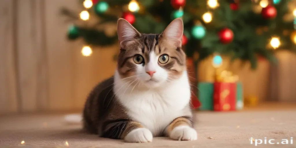 cat christmas background