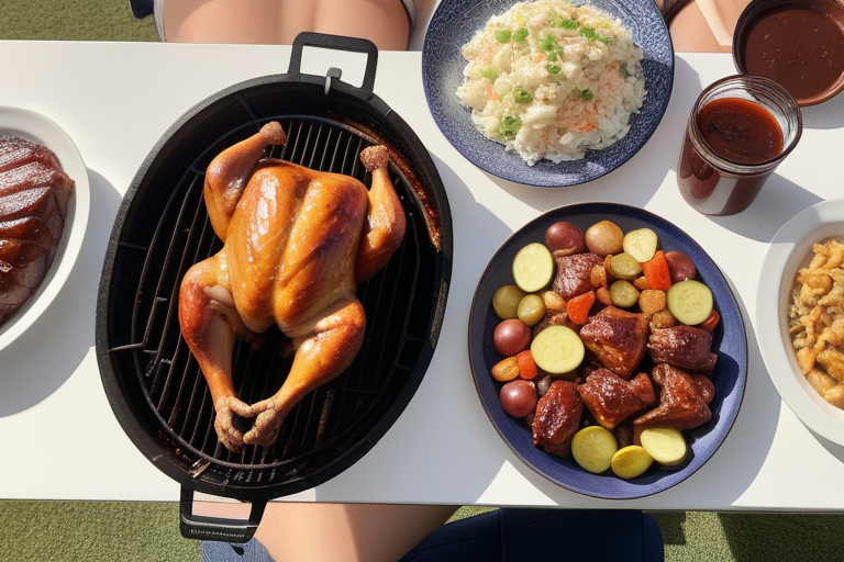 bbq chicken and side dishes