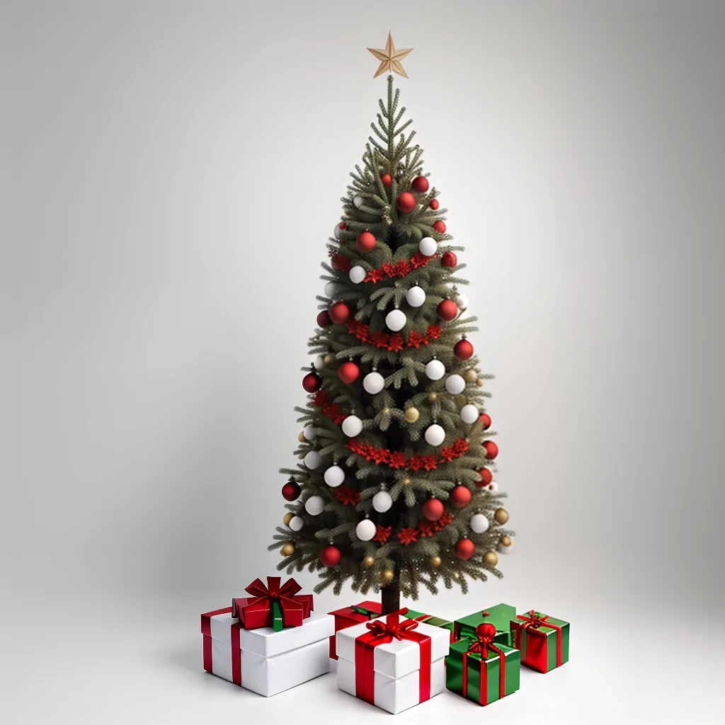 christmas tree white background