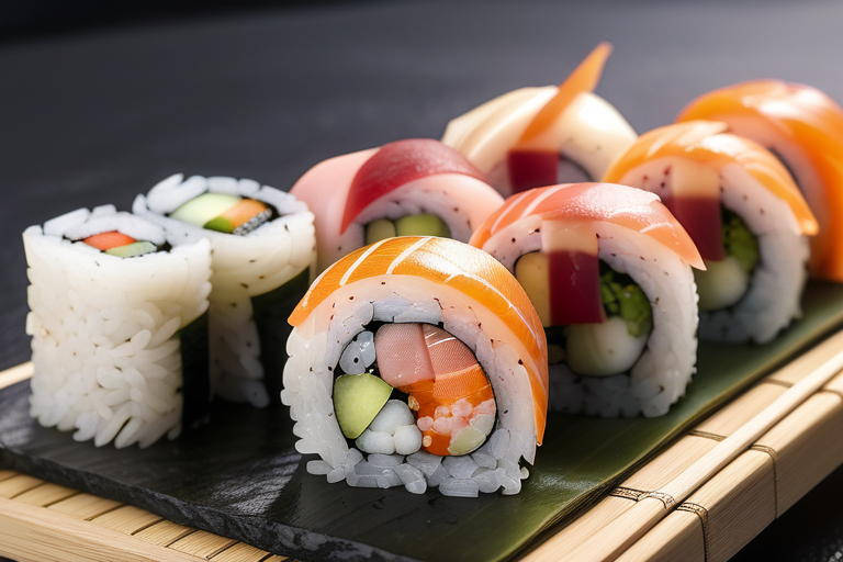 a a c roll sushi