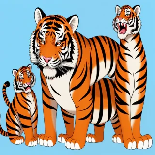 cartoon tigers