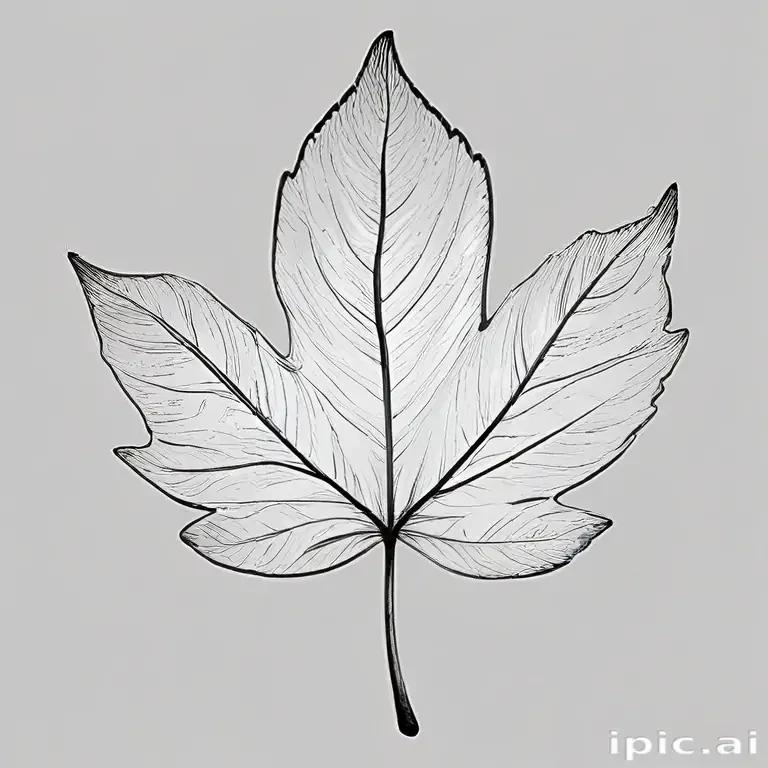 black and white leaf clip art