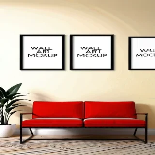 mockup wall art