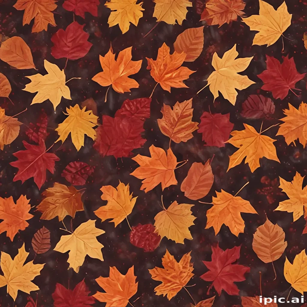 Autumn Leaves on a Dark Background Showcasing Vibrant Seasonal Colors