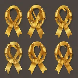 gold ribbon clipart