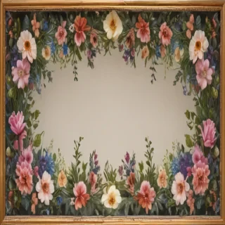 frame with flowers