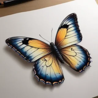 butterfly drawign