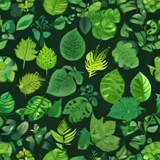 background with green leaves