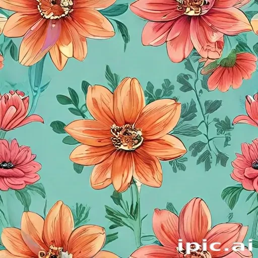 drawings of flowers with color