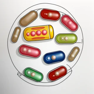 pills drawing