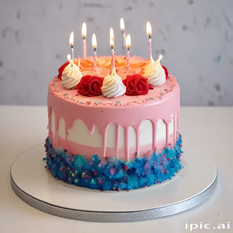 transparent birthday cake