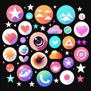 aesthetic icons png
