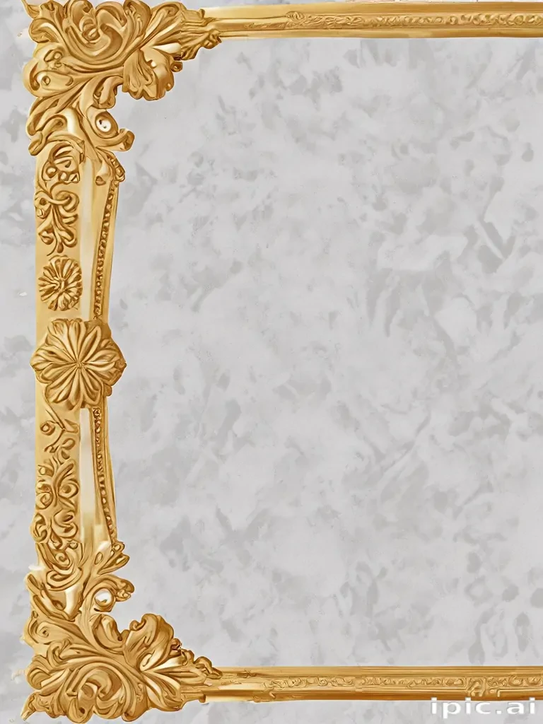 transparent background gold border