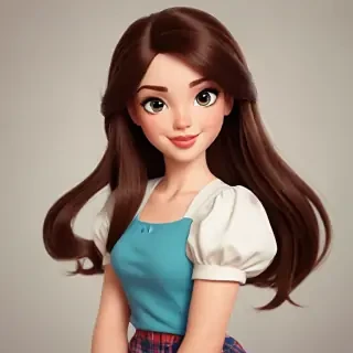 brunette cartoon characters