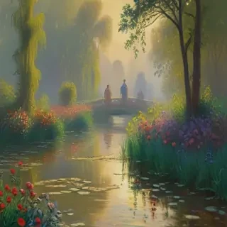 monet painting wallpaper