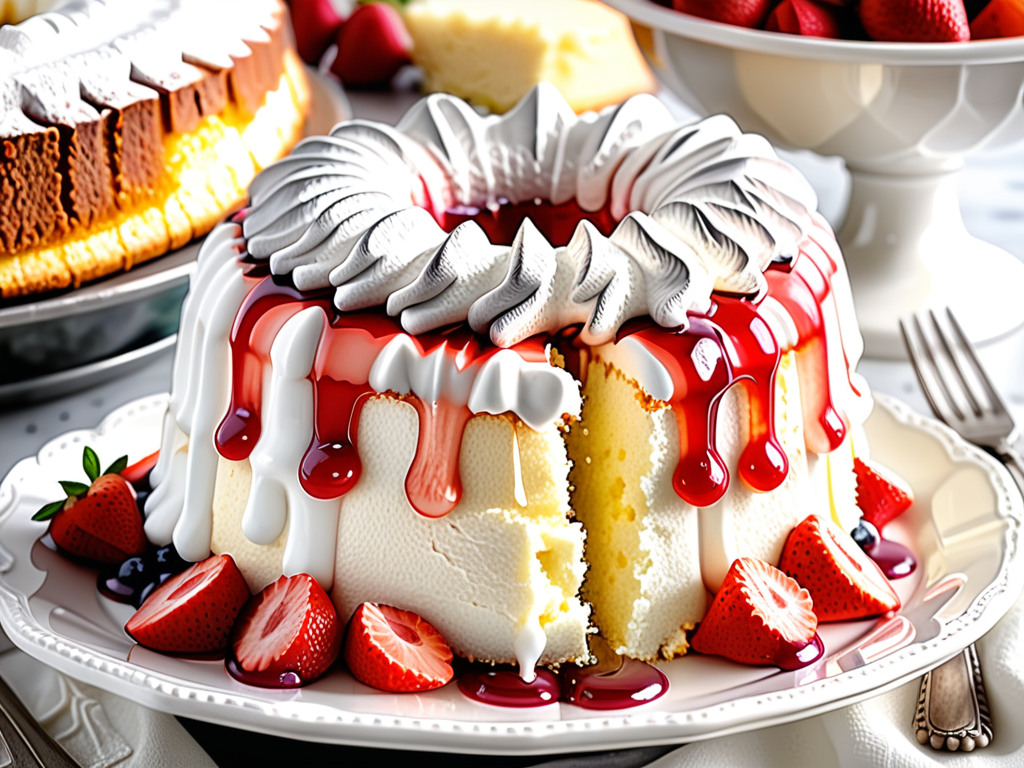 angel food cake and pie filling