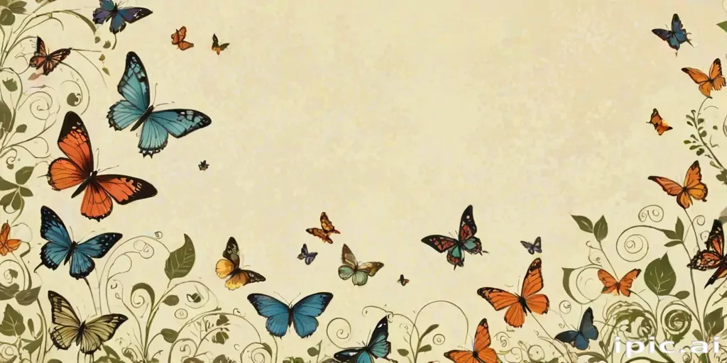 background with butterflies