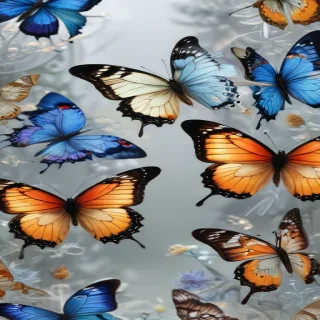 butterflies transparent