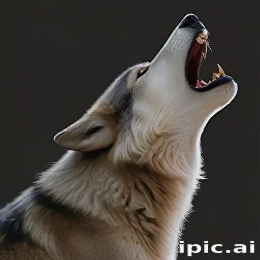 wolf howling png