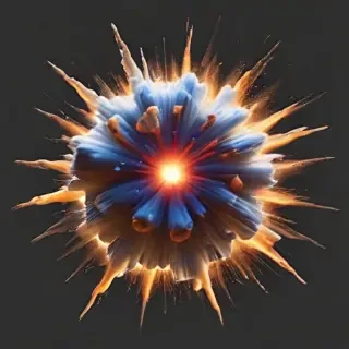 transparent explosion