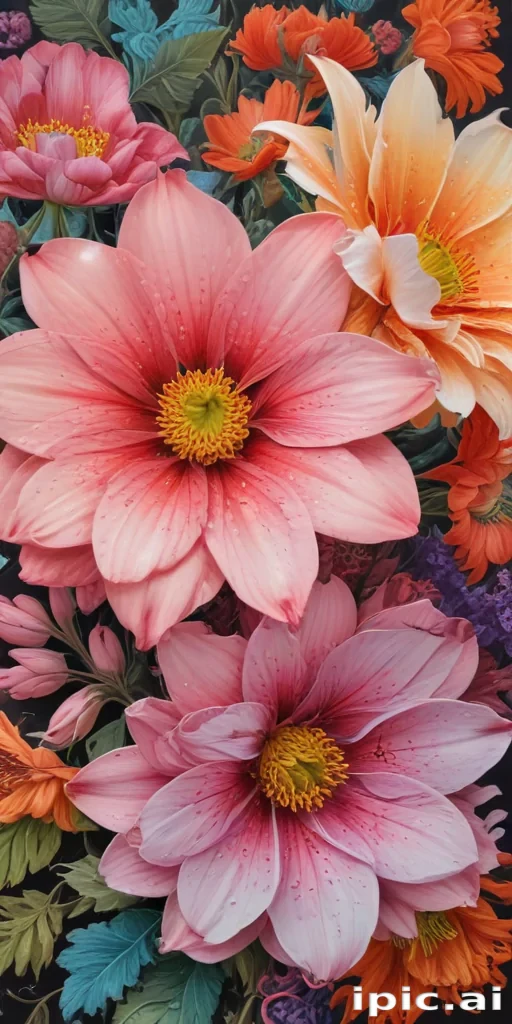 colourful flower drawing