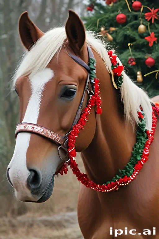 pictures of christmas horses
